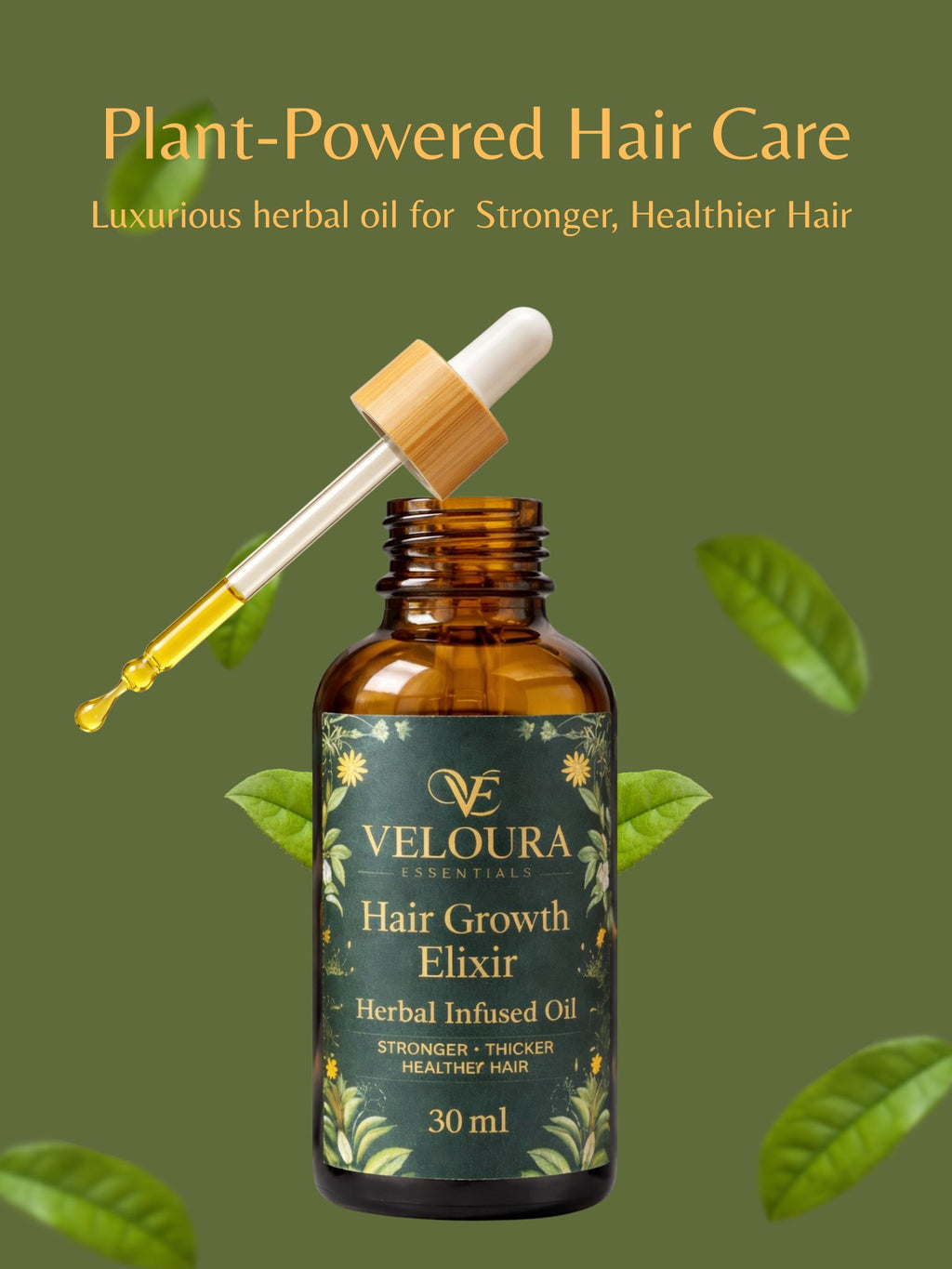 Veloura Hair Growth Elixir – Herbal Infused Oil (30ml)