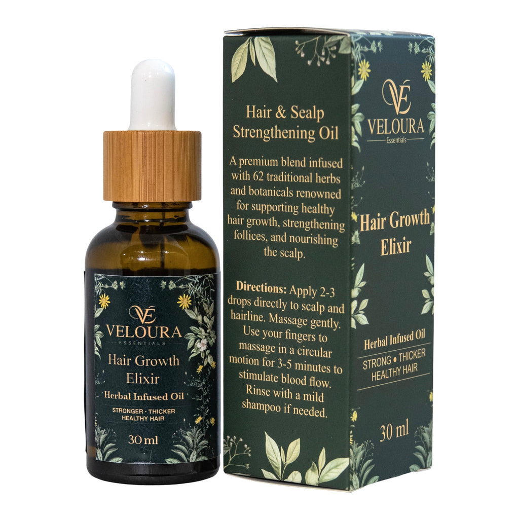Veloura Hair Growth Elixir – Herbal Infused Oil (30ml)
