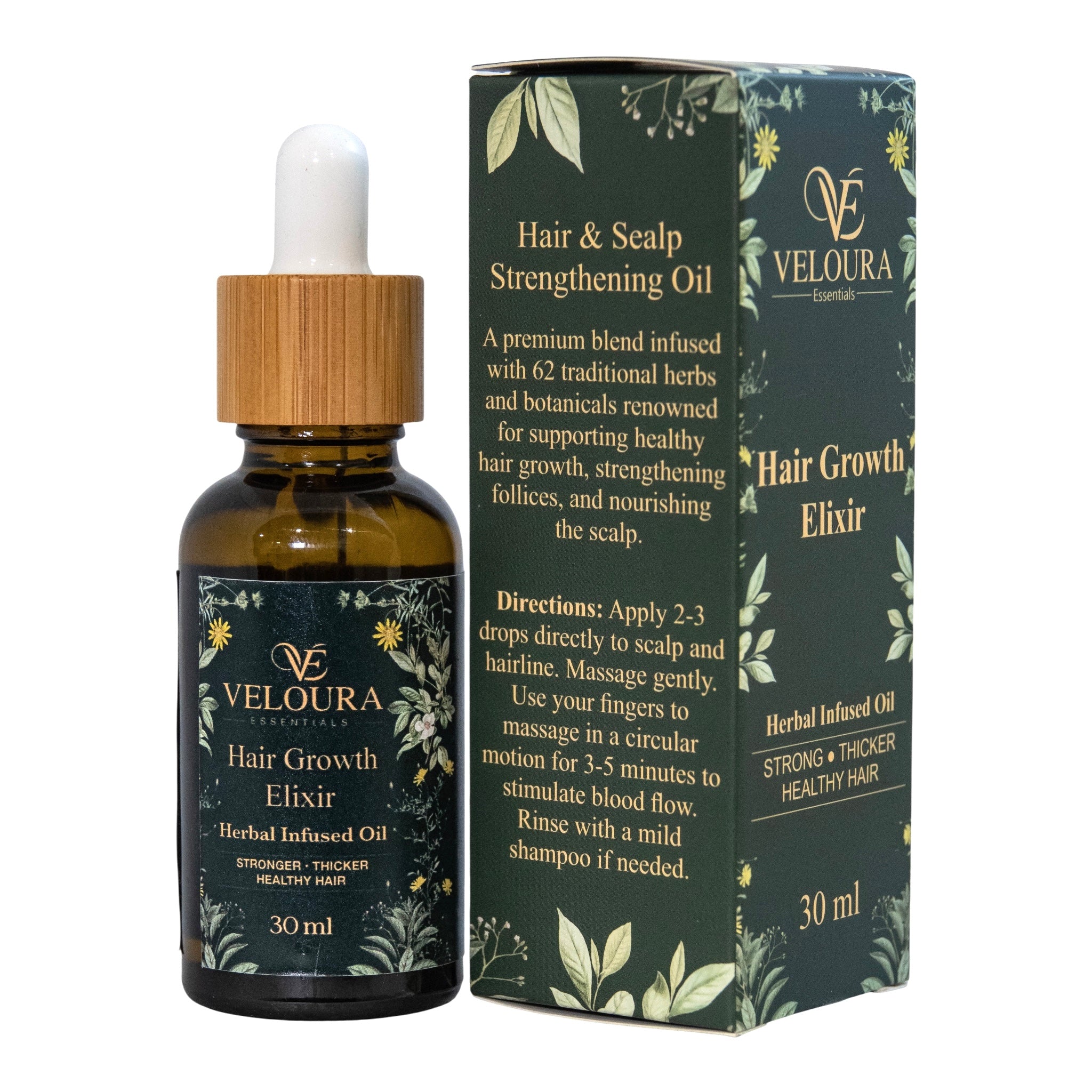 Veloura Hair Growth Elixir – Herbal Infused Oil (30ml)