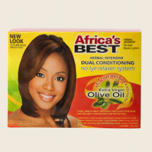 Africa’s Best Herbal Intensive No-Lye Hair Relaxer System – Dual Conditioning Formula with Olive Oil