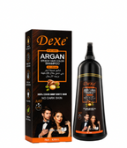 DeXe Argan Speedy Hair Color Shampoo – Instant Black Hair in 5 Minutes | Grey Coverage | Enriched with Argan Oil
