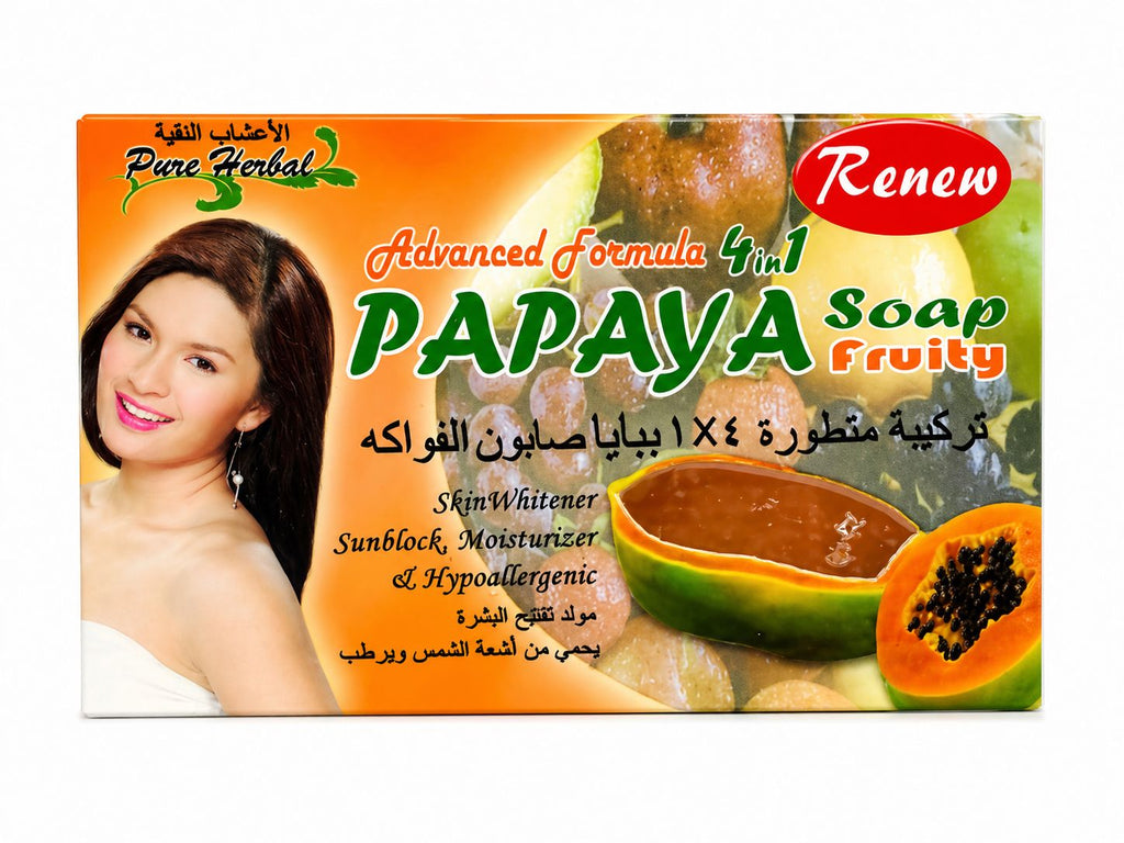 Renew Papaya Fruity Soap – Advanced Formula 4 in 1 Brightening Herbal Soap