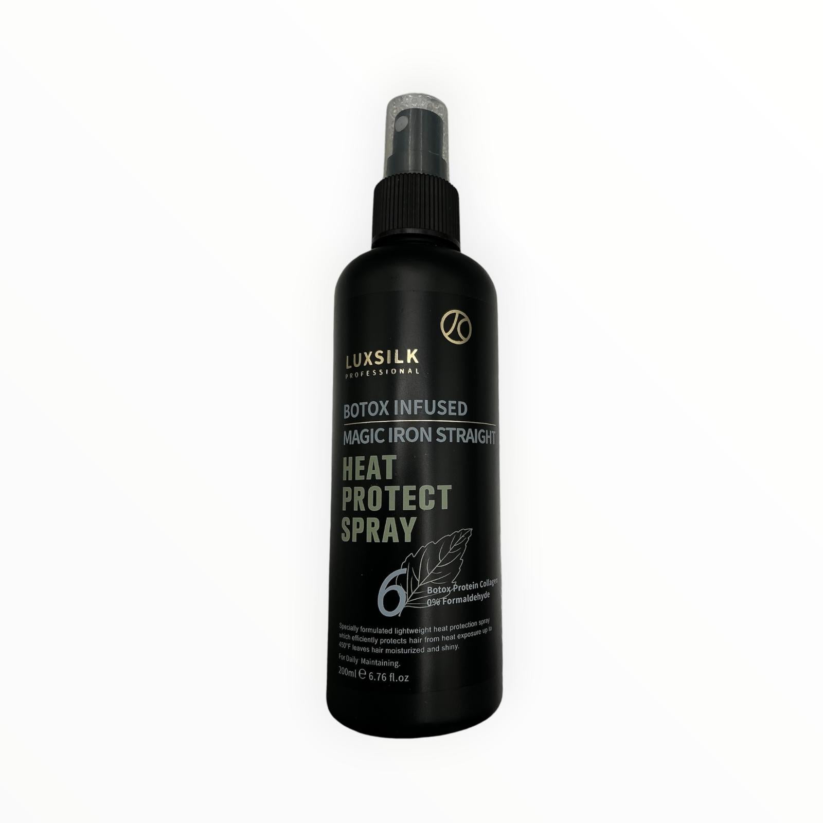 LUXSILK Keratin Botox Infused Magic Iron Straight Heat Protect Spray (200ml)