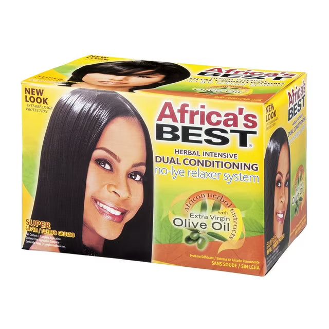 Africa’s Best Herbal Intensive No-lye Relaxer Kit Super– Dual Conditioning Formula with Olive Oil (Copy)