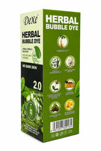 DeXe Herbal Bubble Hair Dye Shampoo 2.0 – Natural Black Hair Color | 100% Grey Coverage | Herbal Formula | No Ammonia
