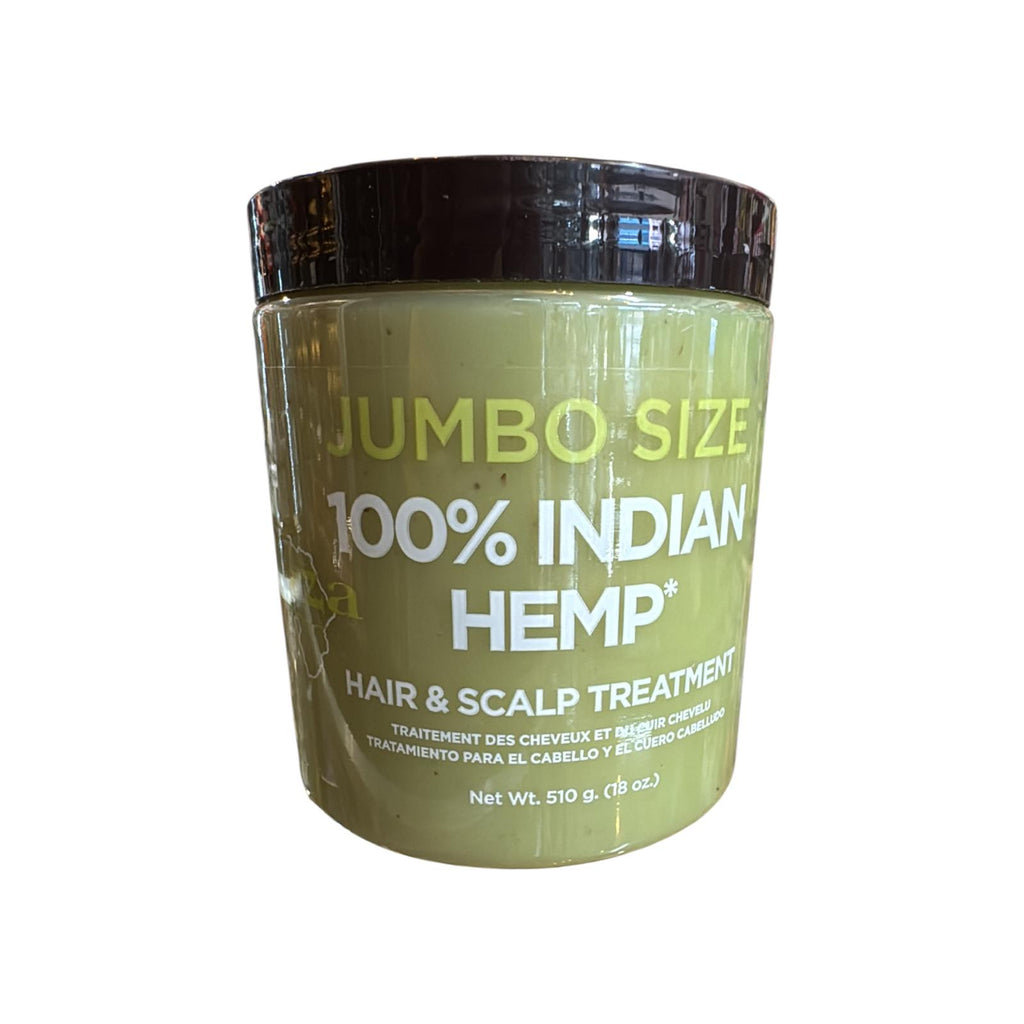 Jumbo-Sized jar of Kuza 100% Indian Hemp Hair & Scalp Treatment.