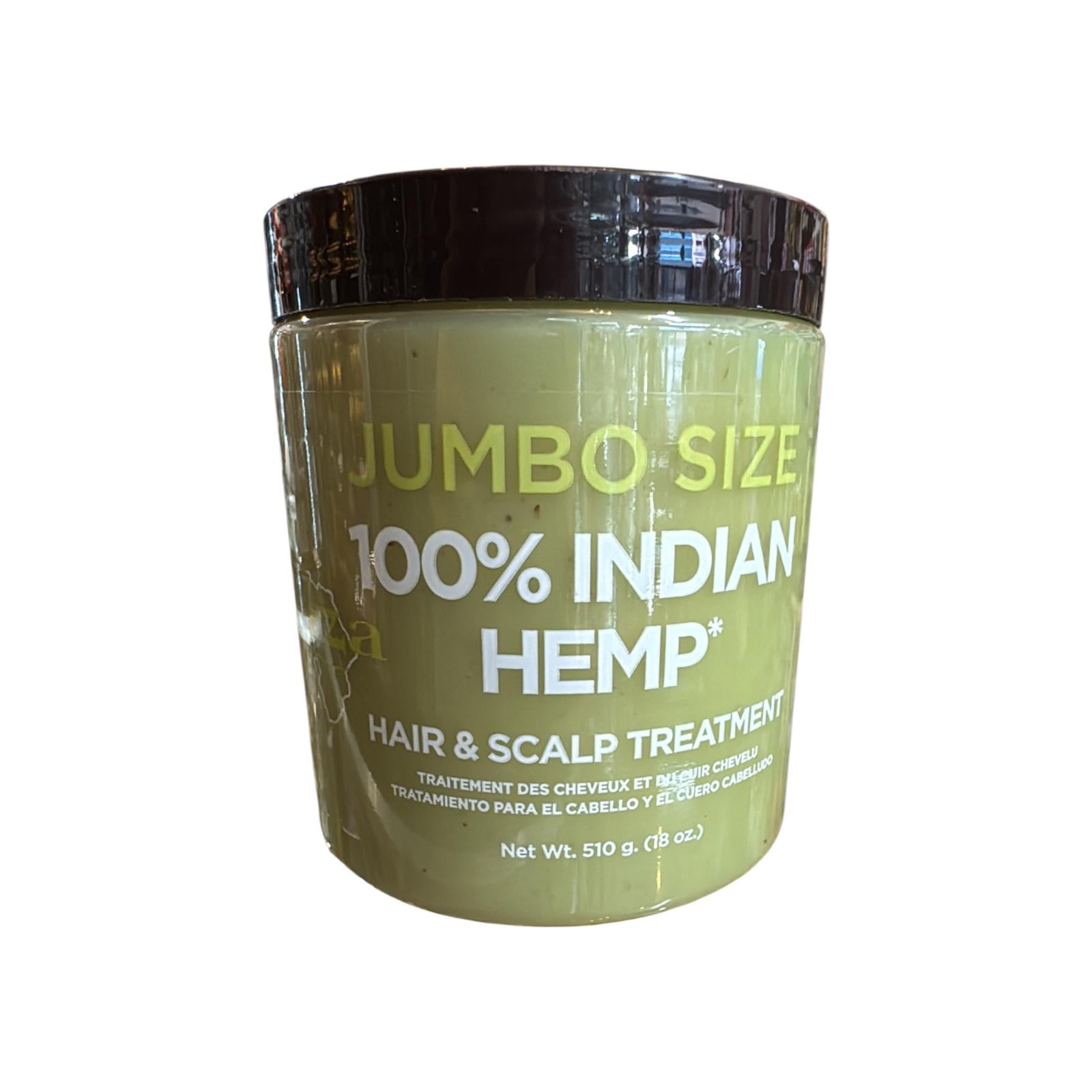 Jumbo-Sized jar of Kuza 100% Indian Hemp Hair & Scalp Treatment.