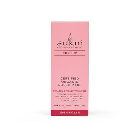 Sukin Certified Organic Rosehip Oil 25ml | Face Oil for Dry & Dull Skin